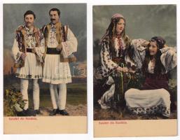 Salutari din Romania - 2 pre-1945 folklore postcards (Ad. Maier & D. Stern)