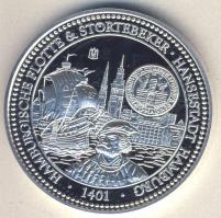 Németország DN "650 éves a Német Hanza Szövetség" Ag emlékérem 15,3g T:PP