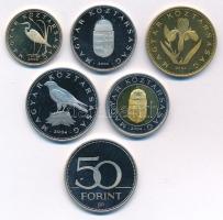 2004. 5Ft - 100Ft forgalmi sor + 2004. "Európai Unió" forgalmi emlékkiadás T:1 (PP)