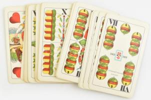 Magyarkártya pakli, Vegyianyag Kereskedelmi Vállalat, 1969. 33 lap (teljes pakli + 1 lap). Játékkártyagyár Budapest