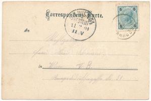 1901 Hohenau an der March, Ung.-Oesterr. Grenzmauth / Osztrák-magyar határ Hohenau és Morvaszentjáno...