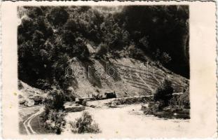 1940 Brád, vasútvonal, iparvasút, vonat / railway line, industrial railway, train. photo (EK)