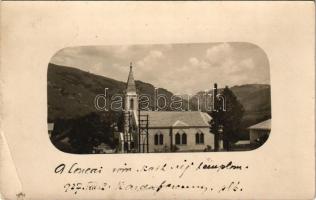 1927 Lónyatelep, Lónya, Lonea (Petrilla, Petrila); Római katolikus új templom építés alatt / new Catholic church under construction. photo (EB)