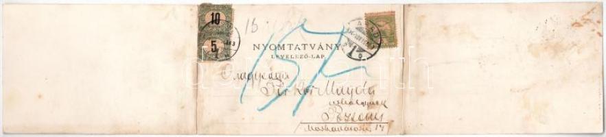 1904 Arad, Városház tér, Csanádi palota, Városháza, Pénzügyi palota. 3-részes kihajtható panorámalap...