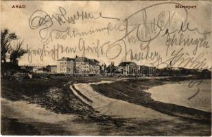 1909 Arad, Maros-part. Pichler Sándor kiadása / Mures riverside (Rb)