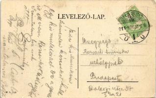 1911 Brassó, Kronstadt, Brasov; látkép a Fellegvárból. W.L. 139. / Blick vom Schlossberg / general v...