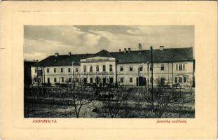 1911 Zsombolya, Hatzfeld, Jimbolia; Jemelka szálloda, vendégfogadó, Jemelka Ferenc üzlete. W.L. Bp. 6642. / hotel and restaurant, shop (kis szakadás / small tear)