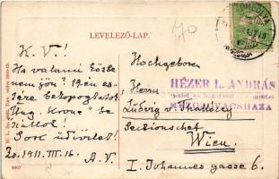 1911 Zsombolya, Hatzfeld, Jimbolia; Jemelka szálloda, vendégfogadó, Jemelka Ferenc üzlete. W.L. Bp. ...