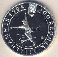 Norvégia 1993. 100K Ag "Olimpia-műkorcsolya" T:PP