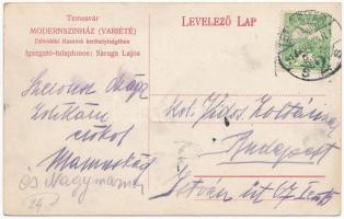 1913 Temesvár, Timisoara; Modernszínház (varieté) a Délvidéki Kaszinó kerthelyiségében. Igazgató-tul...