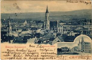 1900 Kolozsvár, Cluj; látkép, Széky palota / general view, palace (EK)