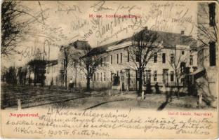 1903 Nagyvárad, Oradea; M. kir. honvéd laktanya. Helyfi László kiadása / K.u.K. military barracks (EK)