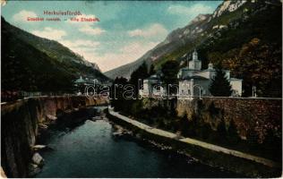 1914 Herkulesfürdő, Herkulesbad, Baile Herculane; Erzsébet nyaraló. Krizsány R. kiadása / Villa Elisabeth / spa, villa (EK)