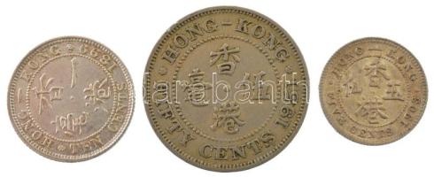 Hongkong 1899. 10c Ag + 1903. 5c Cu-Ni + 1951. 50c Cu-Ni T:1-,2
Hong Kong 1899. 10 Cents Ag + 1903....