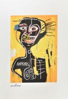 Jean-Michel Basquiat (1960-1988) Ofszet litográfia, papír, jelzett a nyomaton, "POW Printmaking" szárazpecséttel Grafiart - Aviomar UK. tanúsítvánnyal Számozott: 42/150. Lapméret:70x50 cm, / Numbered, marked