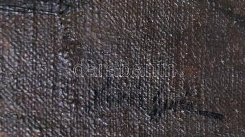 Kövér Gyula (1883-1972): Tere-fere. Olaj, vászon, jelezve jobbra lent, restaurált. 40x50 cm