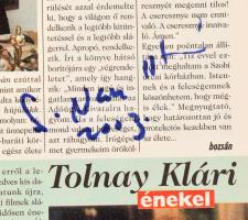 Fényes Szabolcs, Majláth Jenő, S. Nagy István, Csongrádi Kata és Szalai Antal autográf aláírásai vel...