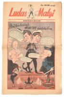 1946 A Ludas Matyi szatirikus hetilap II évf. 12. száma. Horthy Miklós háborús szerepét taglaló karikatúrával