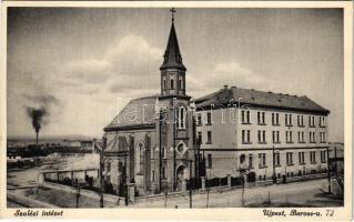 Budapest IV. Újpest, Szalézi intézet, háttérben gyár. Baross utca 72.