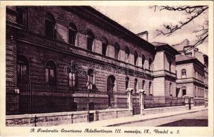 1935 Budapest IX. A Foederatio Emericana Adalbertinum III. menzája, Klára gyermekotthon. Vendel utca 3. (EK)