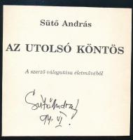 Sütő András (1927-2006) író aláírása papírlapon