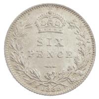 Nagy-Britannia 1888. 6p Ag Viktória (2,82g) T:1- Great Britain 1888. 6 Pence Ag Victoria (2,82g) C:AU Krause KM#760