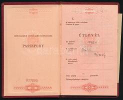 1959 Útlevél Jugoszláviába, fényképpel, végén okmánybélyegekkel