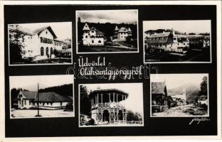 1944 Oláhszentgyörgy, Sangeorgiul Roman, Sangeorz-Bai; nyaralók / villas + "TÁBORI POSTAHIVATAL"