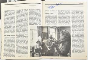 1985 Muzsika c. folyóirat XXVIII. évf. 6 db száma, benne zeneművészek, operaénekesek autográf aláírá...