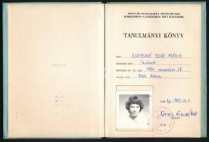 1982 MSZMP középfokú politikai végzettség bizonyítványa + leckekönyv