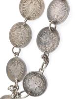 Ezüst (Ag) vegyes ezüst ékszerek, részben jelzett, bruttó: 68 g