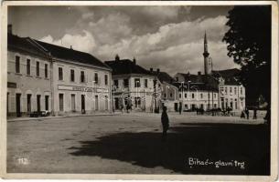 1936 Bihac, glavni trg / main square, shops. photo (fl)