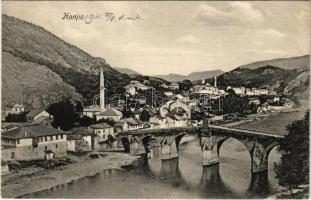 1911 Konjic, bridge (EK) + K. und K. Milit. Post Konjica