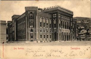1902 Sarajevo, Das Rathaus / town hall + K. und K. Milit. Post Sarajevo (Rb)