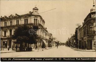 Ruse, Rousse, Russe, Roustchouk, Rustschuk; Rue Alexandrovska / street, shops