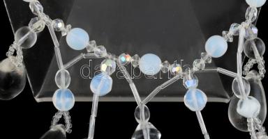 Hegyikristály nyaklánc, h: 44 cm