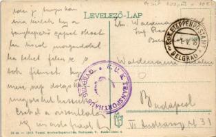 1916 Belgrade, Beograd; Régi konak. Vasúti levelezőlapárusítás 36.-1915. / Alter Konak + "K.u.k...