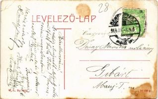1914 Beregszász, Beregovo, Berehove; Rákóczi tér, M. kir. pénzügyigazgatósági palota. W.L. Bp. 6059....