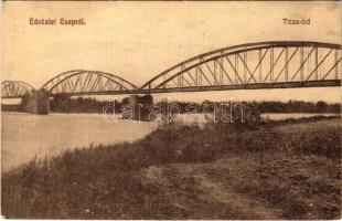 1910 Csap, Cop, Chop; Tisza híd. Glück Imre kiadása / bridge (EK)