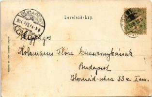 1904 Ungvár, Uzshorod, Uzhhorod, Uzhorod; vár. Székely és Illés kiadása. Szecessziós magyar zászlós ...