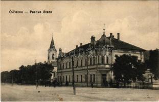 Ópazova, Ó-Pazna, Ó-Pazua, Alt Pazua, Stara Pazova; utca, templom / street view, church (EK)