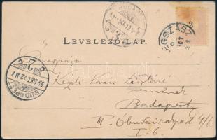 1899 Beregszász, Kézdi-Kovács László (1864-1942) festőművész, műkritikus autográf képeslapja feleség...