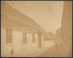 cca 1900 Budapest II. Ganz utca. Nagyméretű fotó. Erdélyi Mór (1866-1934) fotója 29x22 cm