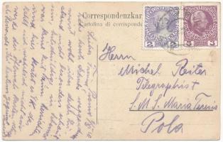 Pazin, Pisino; Stazione ferroviaria / vasútállomás, gőzmozdony, vonat, vasutasok / Bahnhof / railway...