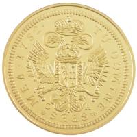 DN "Magyar aranypénzek utánveretben - Lotharingiai Ferenc dukát" aranyozott Ag emlékérem k...