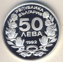 Bulgária 1992. 50L Ag "Téli olimpia-síelés" T:PP