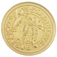 DN "Magyar aranypénzek utánveretben - II. Lajos aranyforint" aranyozott Ag emlékérem kapsz...