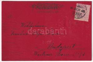 1899 (Vorläufer) A Levelezőlapokat vigye el az Ördög! Dombornyomott Krampusz. Szénásy és Reinmann ki...