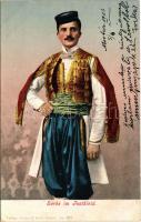 1905 Serbe im Festkleid / Serbian folklore, man in festive clothes (EK)