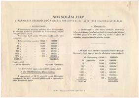 Budapest 1952. "Harmadik Békekölcsön" nyereménykölcsön 100Ft-ról, szárazpecséttel T:III ge...